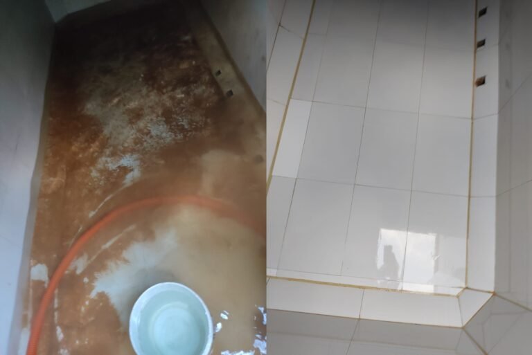 Sump Cleaning before & After