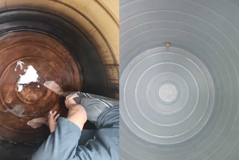Tank Cleaning before & After